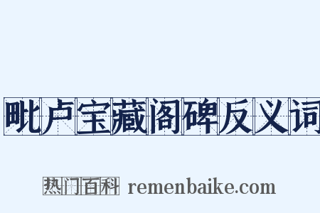 毗卢宝藏阁碑反义词是什么意思的图片